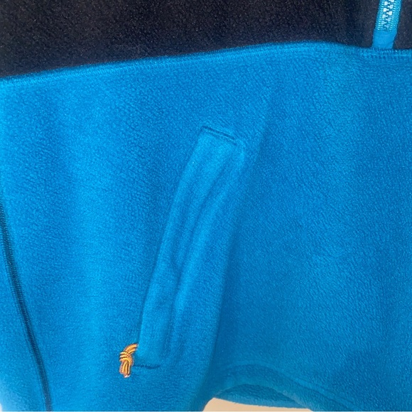 L.L. Bean Color block Black and Blue Fleece Jacket - Picture 6 of 11
